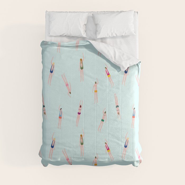 Swimmers in the pool Comforter Gallery Image 8