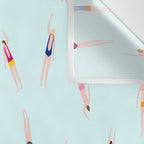 Swimmers in the pool Wall Tapestry Gallery Image 3