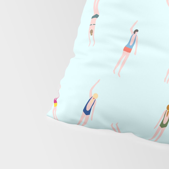Swimmers in the pool Pillow Sham Gallery Image 4