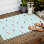 Swimmers in the pool Outdoor Rug Gallery Image 2
