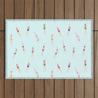 Swimmers in the pool Outdoor Rug Gallery Image 1