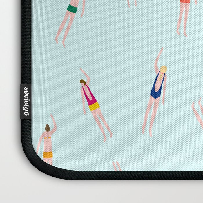 Swimmers in the pool Laptop Sleeve Gallery Image 3