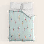 Swimmers in the pool Duvet Cover Gallery Image 6
