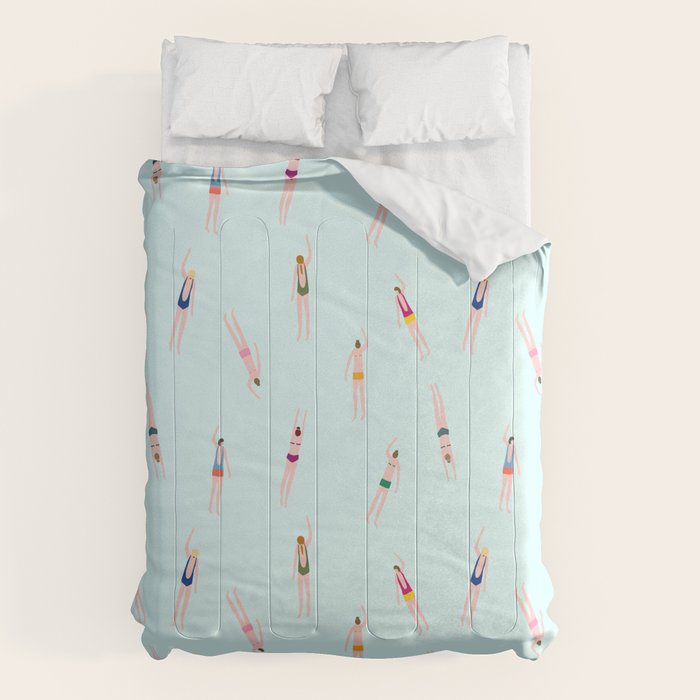 Swimmers in the pool Comforter Gallery Image 6