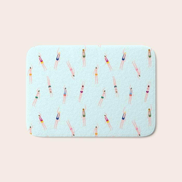 Swimmers in the pool Bath Mat Gallery Image 1