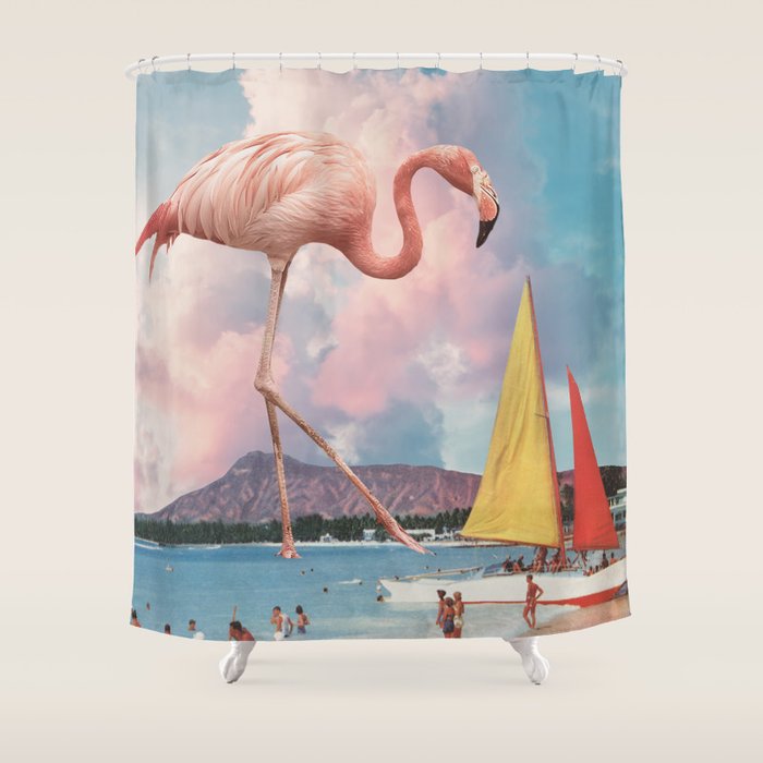 Flamingo Playground Shower Curtain Gallery Image 1