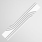 Minimal Line Curvature I Black and White Mid Century Modern Arch Abstract Table Runner Gallery Image 3