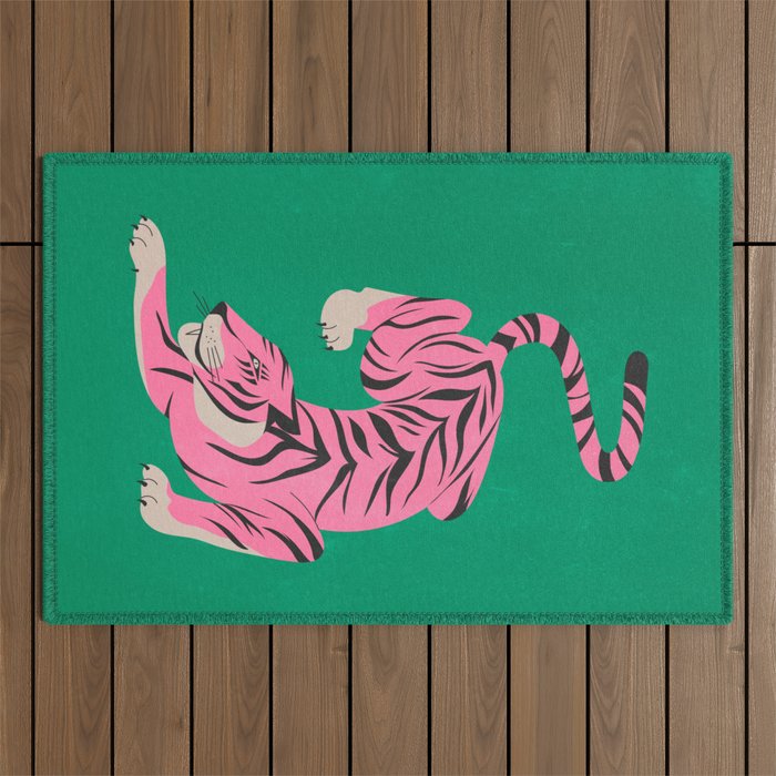 The Chase 2: Pink Tiger Edition Outdoor Rug Gallery Image 1