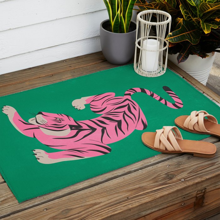 The Chase 2: Pink Tiger Edition Outdoor Rug Gallery Image 2