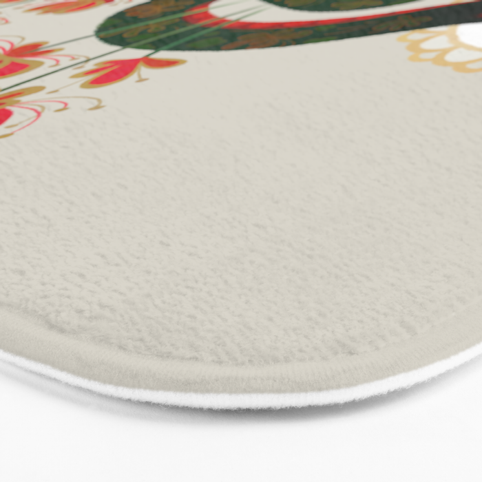 Snake and flowers Bath Mat Gallery Image 3