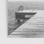 Steady As She Goes; aircraft coming in for an island landing black and white photography- photographs Poster Gallery Image 3