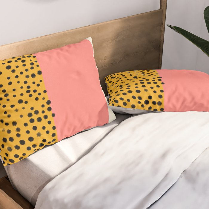 Cheetah & Peach | PATTERN 04: The Retro Edition Pillow Sham Gallery Image 2