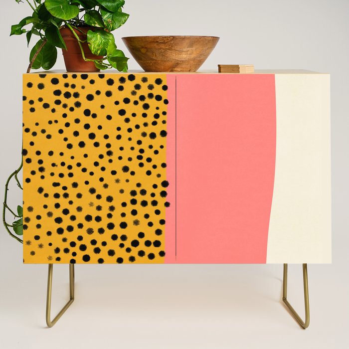 Cheetah & Peach | PATTERN 04: The Retro Edition Credenza Gallery Image 1