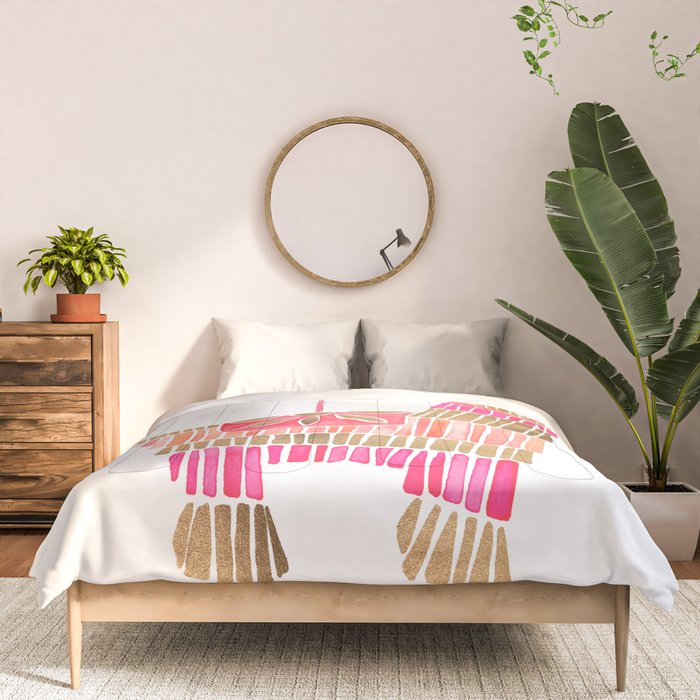 Mexican Donkey PinÌata - Pink & Rose Gold Palette Comforter Gallery Image 3