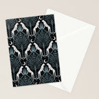 Night Cheetahs - black, white, and blue Stationery Card Gallery Image 2