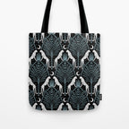 Night Cheetahs - black, white, and blue Tote Bag Gallery Image 1