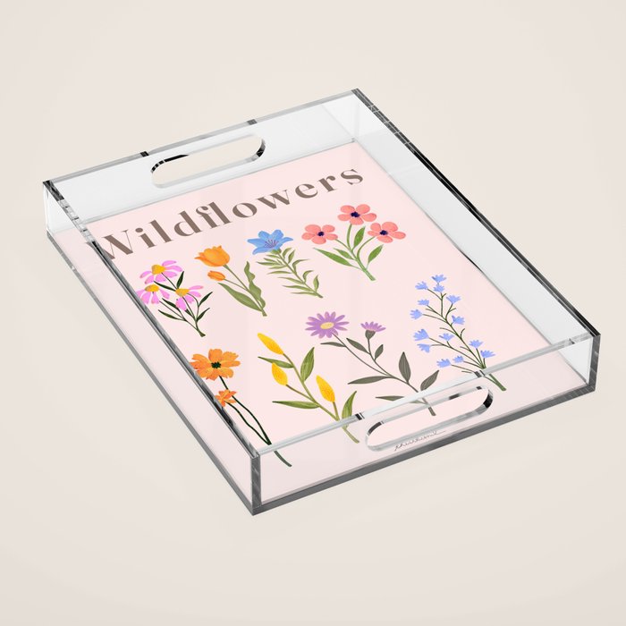 Wildflowers Acrylic Tray Gallery Image 1
