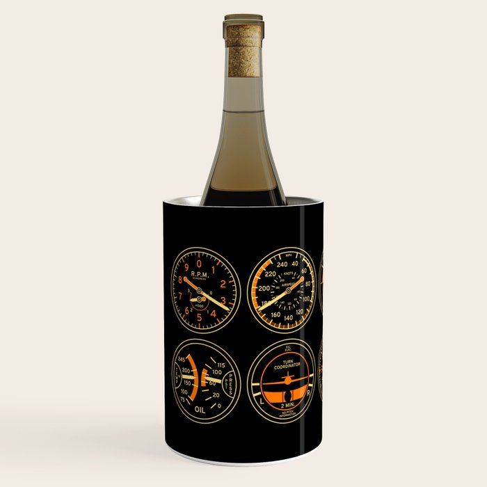 Aircraft Flight Instruments - Full Black Wine Chiller Gallery Image 2