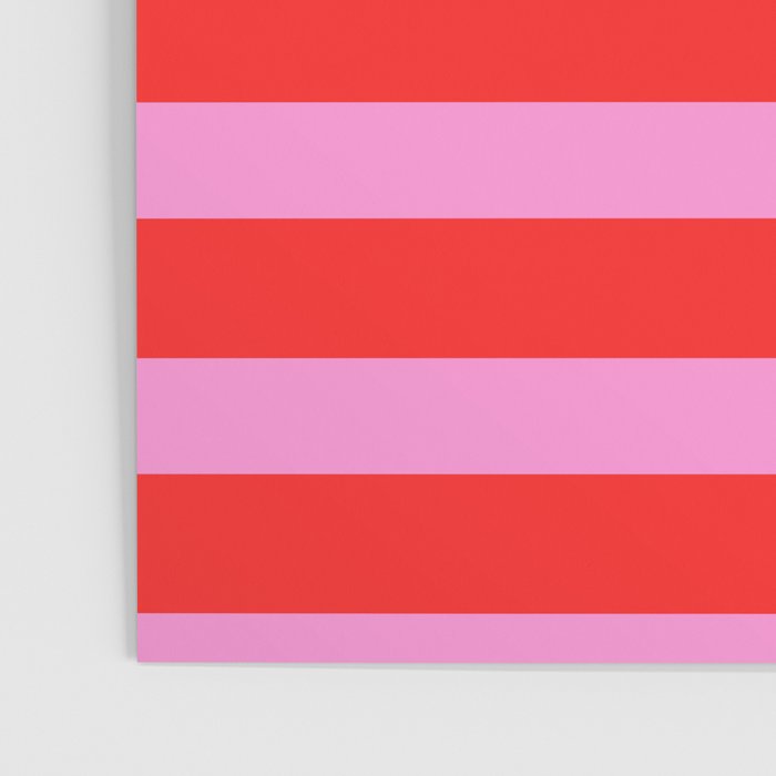 Preppy Pink and Red Stripes Pattern Poster Gallery Image 3