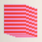 Preppy Pink and Red Stripes Pattern Wrapping Paper Gallery Image 3