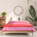 Preppy Pink and Red Stripes Pattern Comforter Gallery Image 3