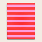 Preppy Pink and Red Stripes Pattern Notebook Gallery Image 4