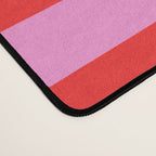 Preppy Pink and Red Stripes Pattern Desk Mat Gallery Image 4