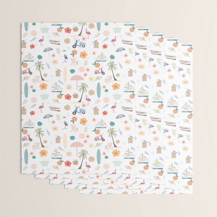 Fun beach pattern Wrapping Paper Gallery Image 3