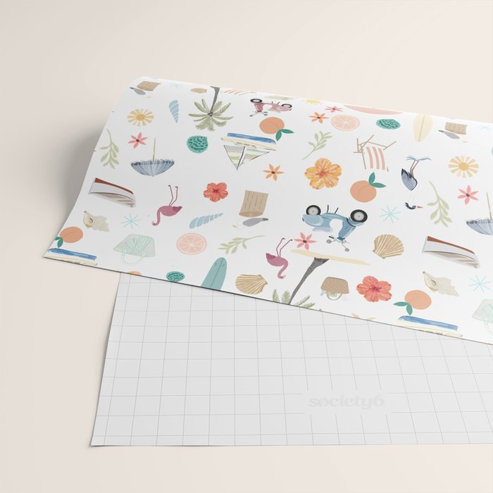 Fun beach pattern Wrapping Paper Gallery Image 2