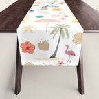 Fun beach pattern Table Runner Gallery Image 1