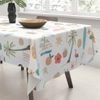 Fun beach pattern Tablecloth Gallery Image 3