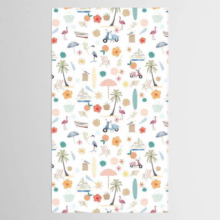 Fun beach pattern Tablecloth Gallery Image 2