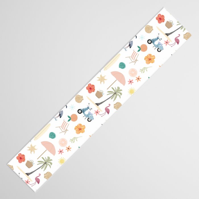 Fun beach pattern Table Runner Gallery Image 3