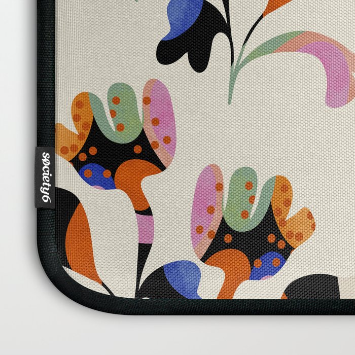 abstract whimsical flower minimal Laptop Sleeve Gallery Image 3