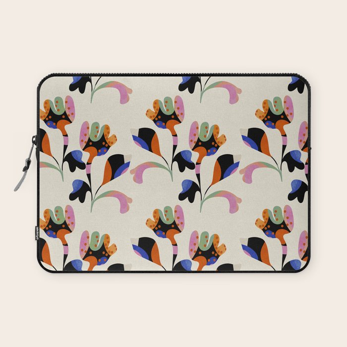 abstract whimsical flower minimal Laptop Sleeve Gallery Image 1