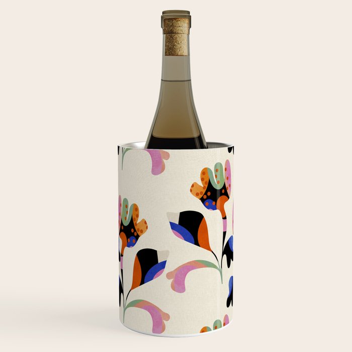 abstract whimsical flower minimal Wine Chiller Gallery Image 3