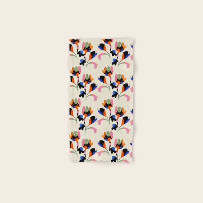 abstract whimsical flower minimal Bath Towel Gallery Image 1