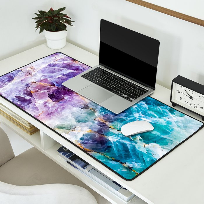Multicolor quartz texture Desk Mat Gallery Image 2
