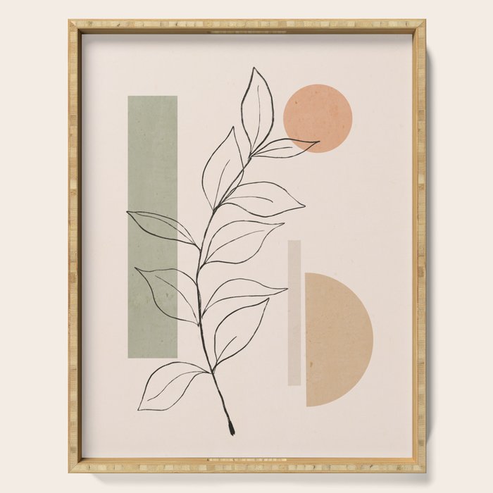 Abstract Minimal -Plant 11 Serving Tray Gallery Image 1