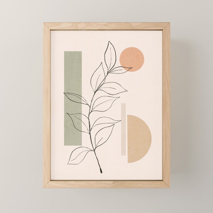 Abstract Minimal -Plant 11 Mini Art Print Gallery Image 1