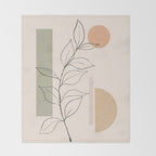 Abstract Minimal -Plant 11 Throw Blanket Gallery Image 2