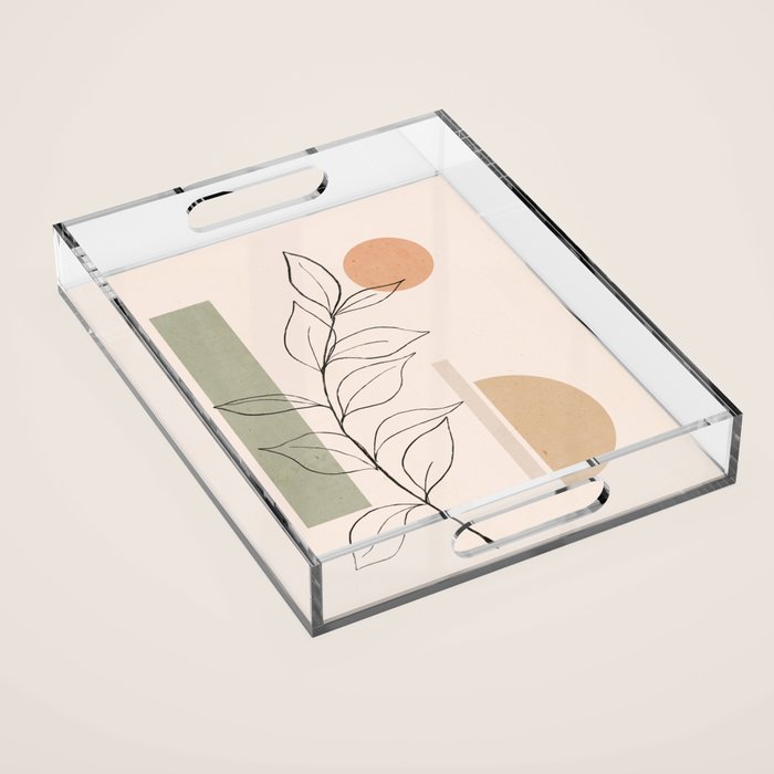 Abstract Minimal -Plant 11 Acrylic Tray Gallery Image 1
