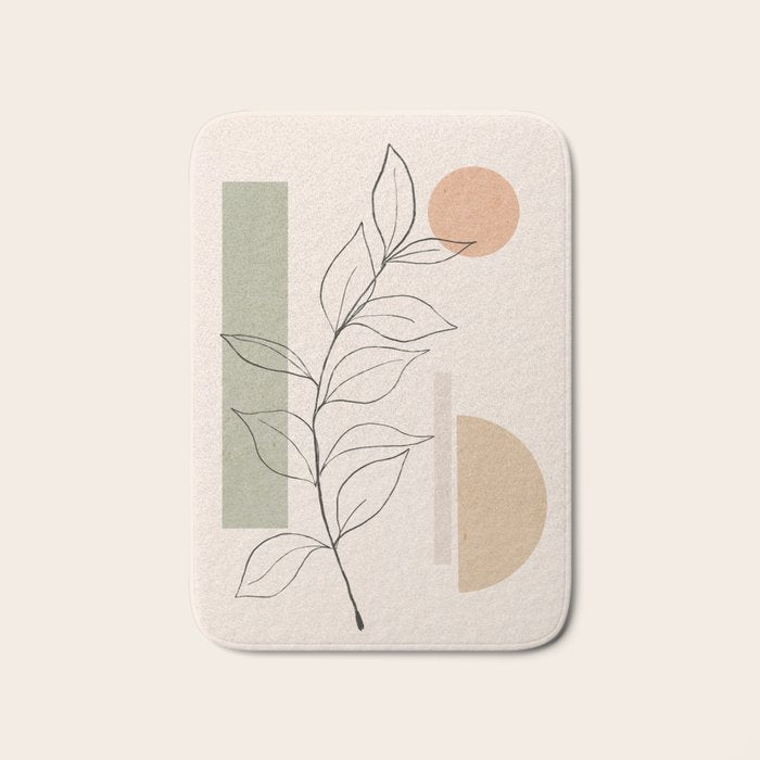 Abstract Minimal -Plant 11 Bath Mat Gallery Image 1