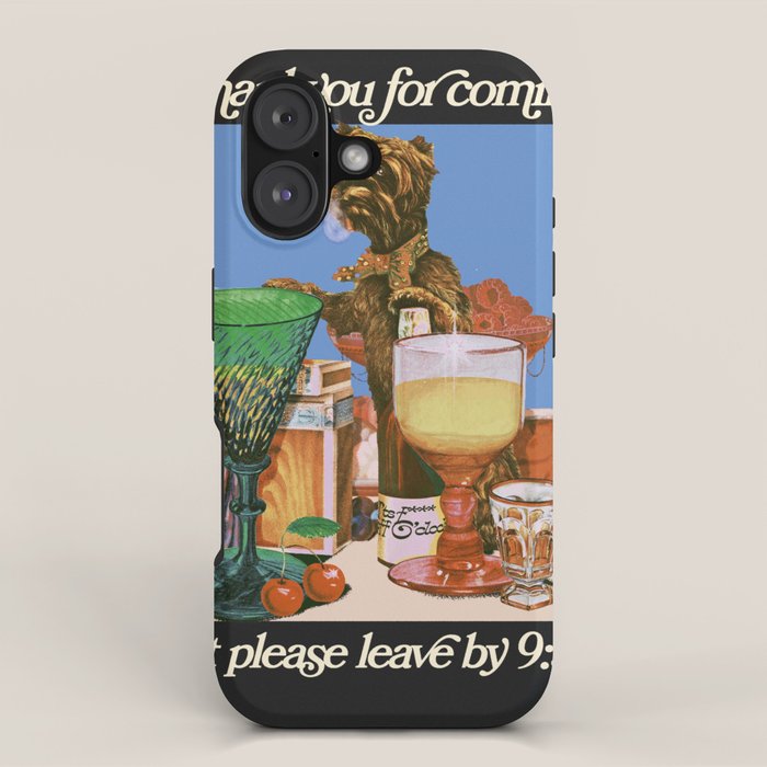 Leave by Nine Thirty - Collage Art iPhone Case Gallery Image 1