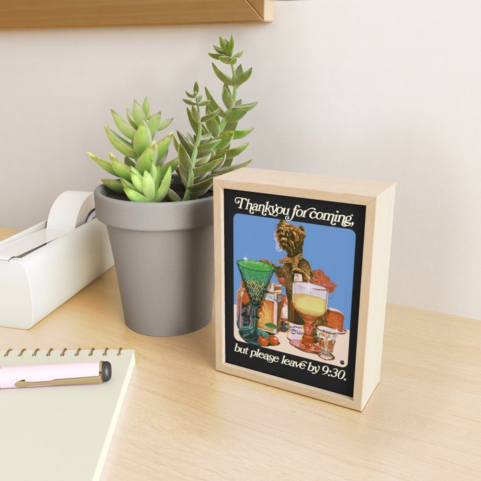 Leave by Nine Thirty - Collage Art Mini Art Print Gallery Image 2