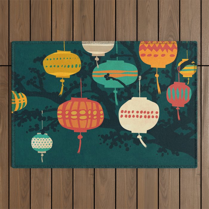 Lanterns Outdoor Rug Gallery Image 1