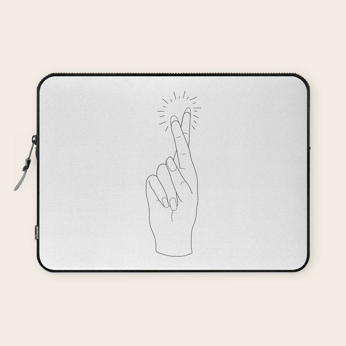 Fingers Crossed Laptop Sleeve Gallery Image 1