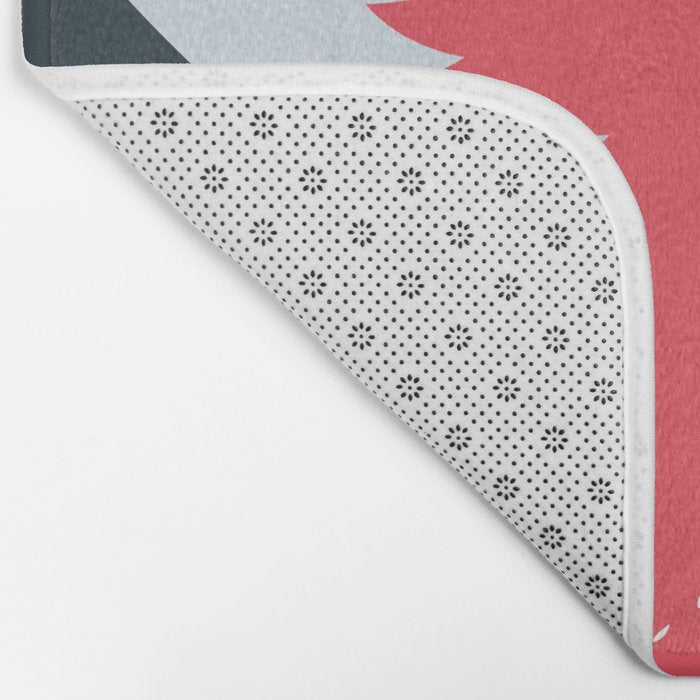 Winter christmas pine tree forest art Bath Mat Gallery Image 2