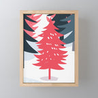 Winter christmas pine tree forest art Mini Art Print Gallery Image 1