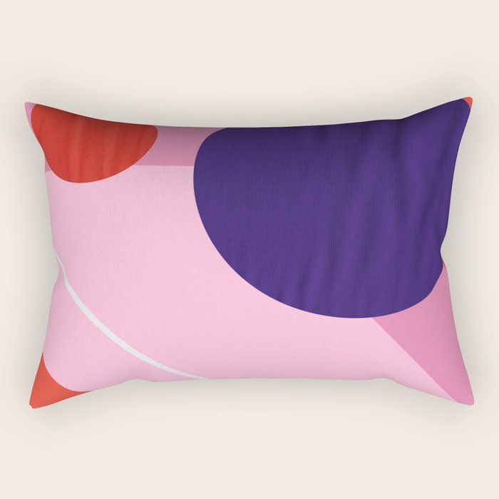 Abstract geometry with circles Rectangular Pillow Gallery Image 2
